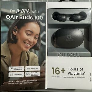 QUIKCELL QAir Buds 100 Black Earbud Headphones